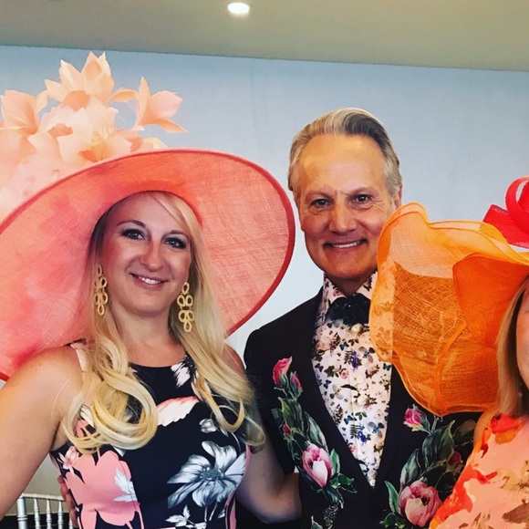 Coral Kentucky Derby hat - Picture 1 of 7